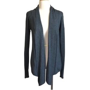 EXPRESS Womens Small Charcoal Grey Lightweight Open Cardigan Cashmere Blend Cozy